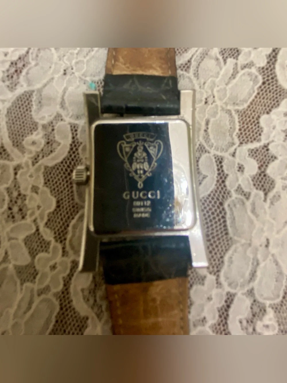 Gucci 80112 Swiss Made, Quartz Silver Tone with Rhinestones Unisex Watch